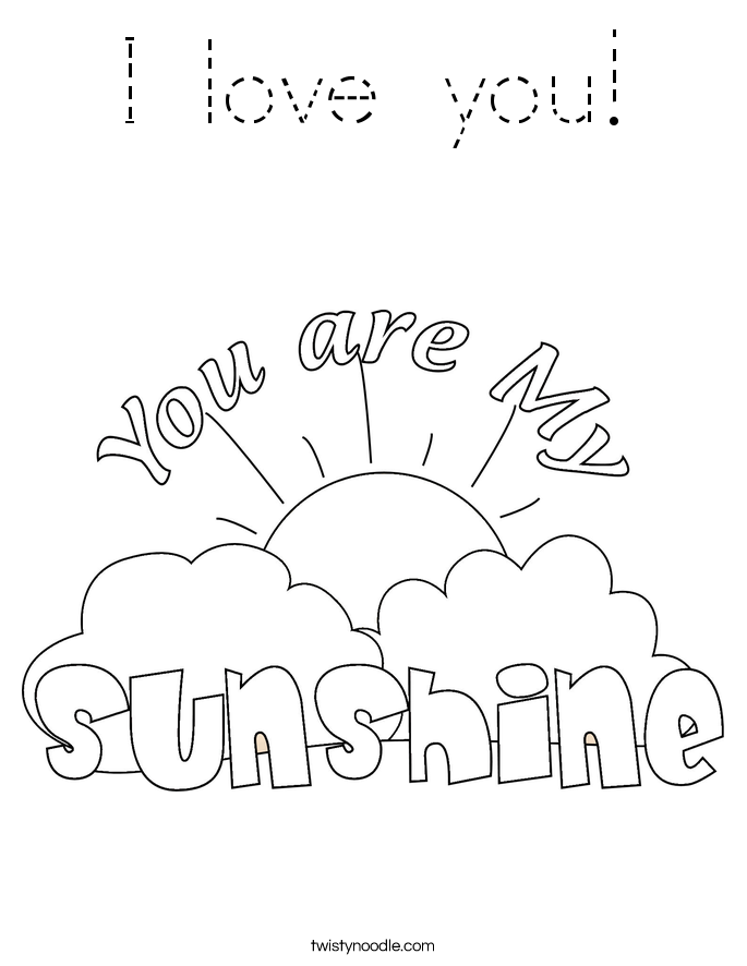 I love you! Coloring Page