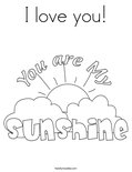 I love you! Coloring Page