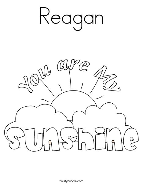 You Are My Sunshine by Trina Clark Coloring Page