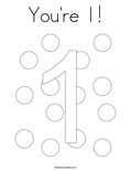 You're 1! Coloring Page