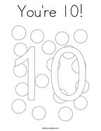 You're 10 Coloring Page