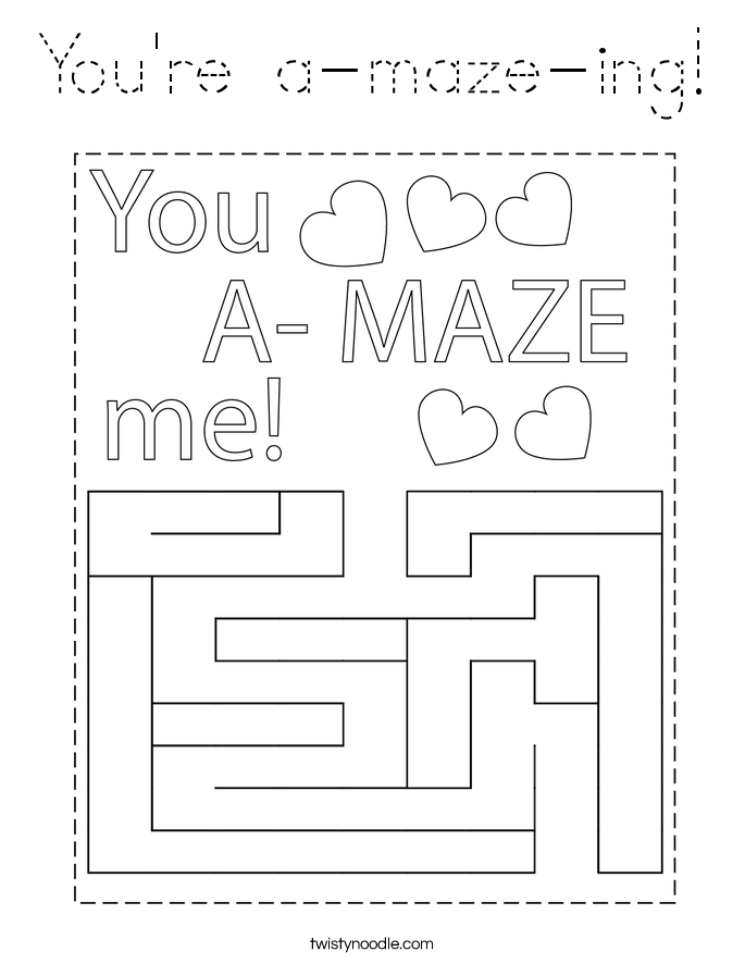 You're a-maze-ing! Coloring Page