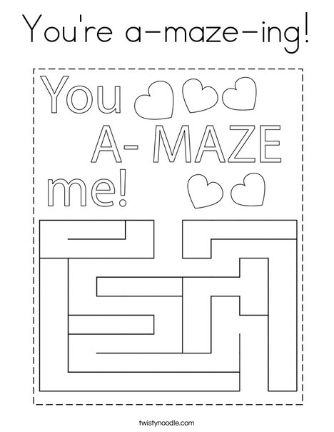 You're a-maze-ing! Coloring Page