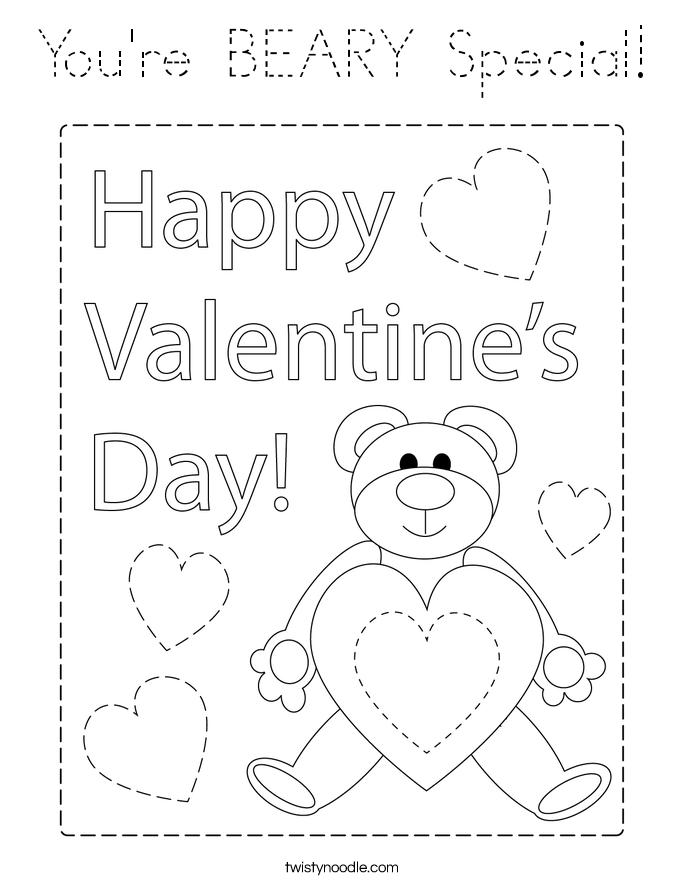 You're BEARY Special! Coloring Page