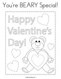 You're BEARY Special Coloring Page