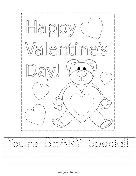 You're BEARY Special! Worksheet