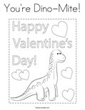 You're Dino-Mite! Coloring Page