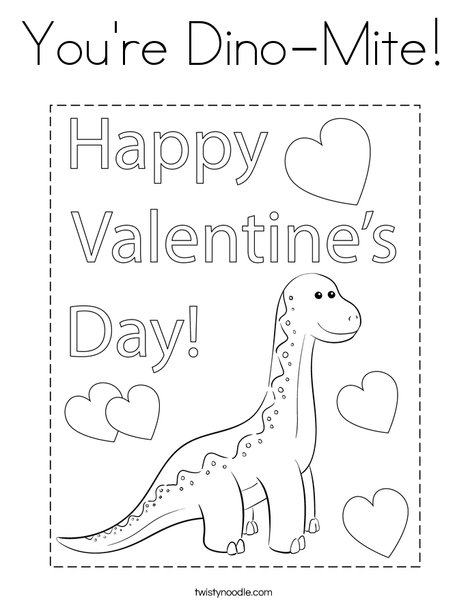 You're Dino-Mite! Coloring Page