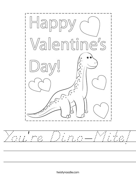 You're Dino-Mite! Worksheet