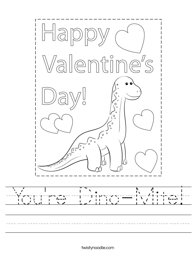 You're Dino-Mite! Worksheet