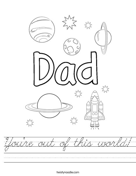 You're out of this world! Worksheet