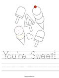 You're Sweet! Worksheet