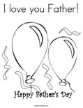 I love you Father!Coloring Page