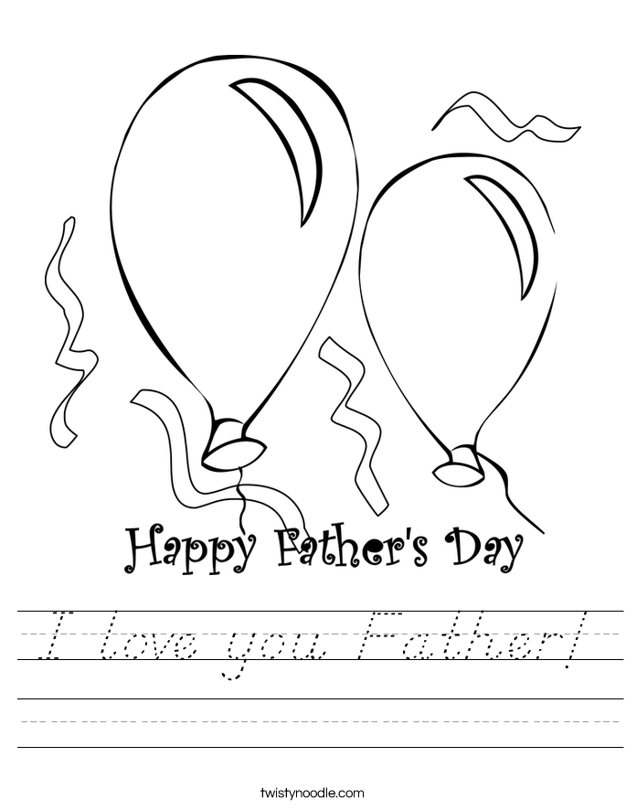 I love you Father! Worksheet