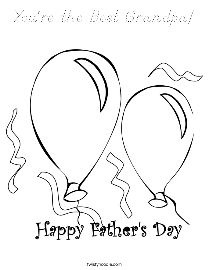 You're the Best Grandpa! Coloring Page