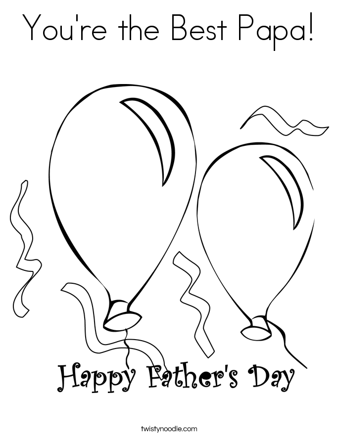 You're the Best Papa! Coloring Page