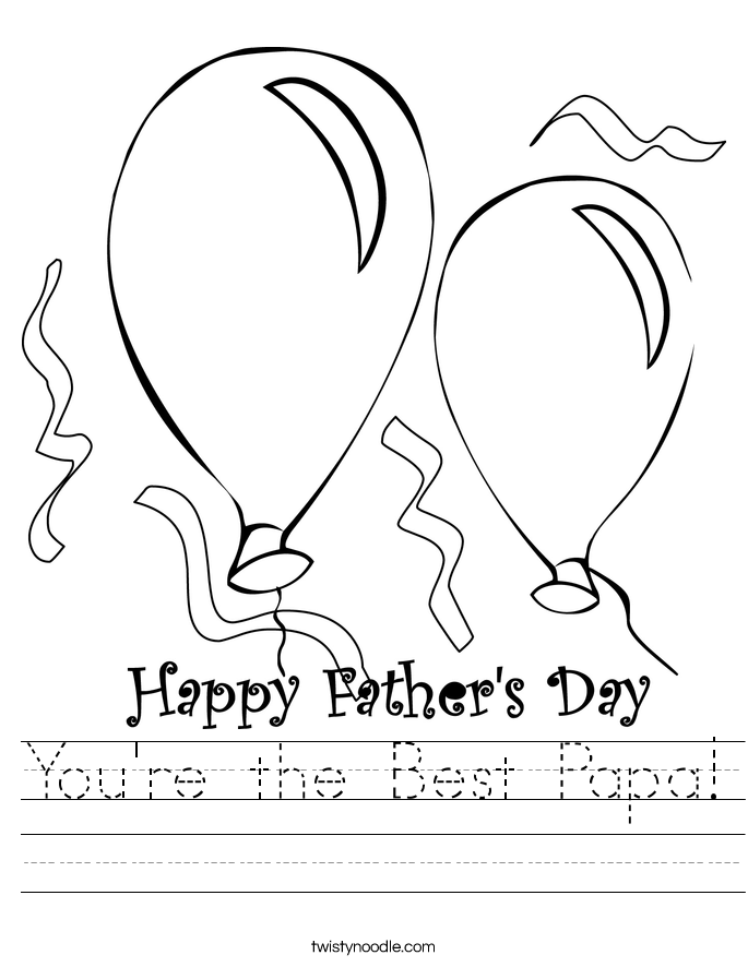 You're the Best Papa! Worksheet