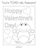 You're TOAD-ally Awesome Coloring Page