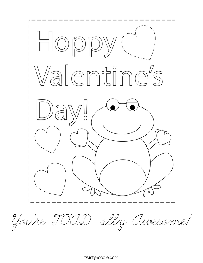 You're TOAD-ally Awesome! Worksheet