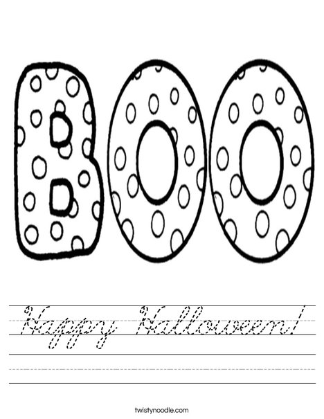 You've been Boo'd! Worksheet