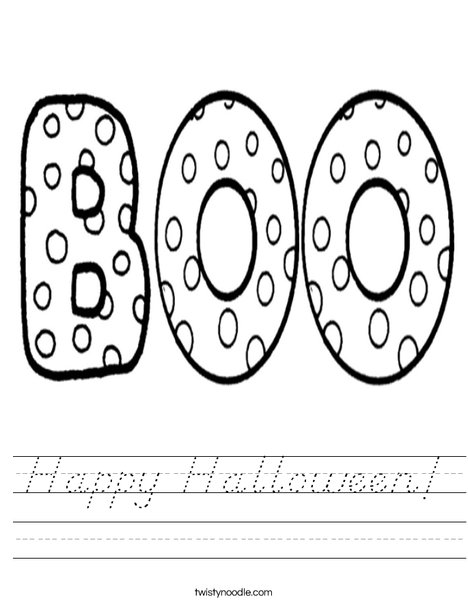 You've been Boo'd! Worksheet