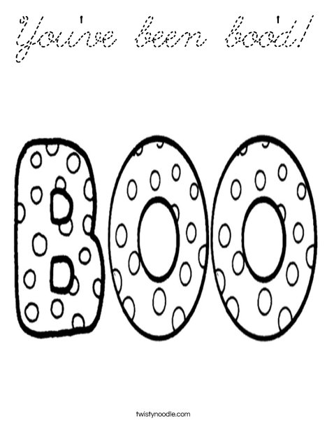 You've been Boo'd! Coloring Page