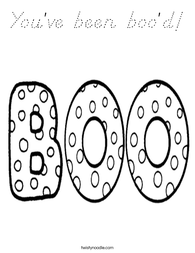 You've been boo'd! Coloring Page