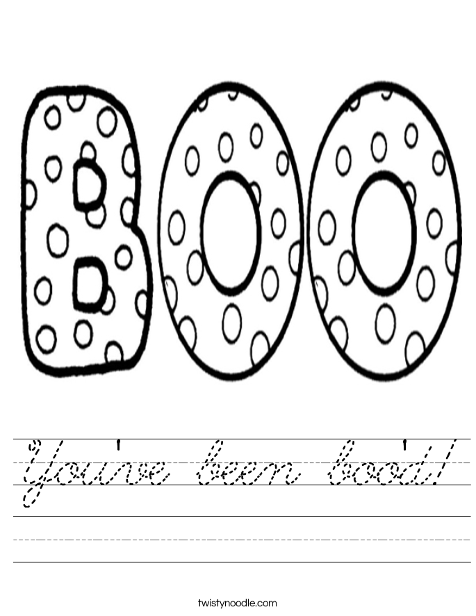 You've been boo'd! Worksheet
