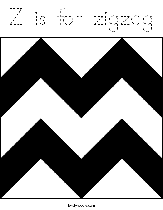 Z is for zigzag Coloring Page