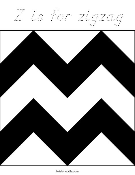 Z is for Zigzag Coloring Page