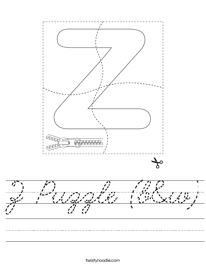 Z Puzzle (b&w) Worksheet