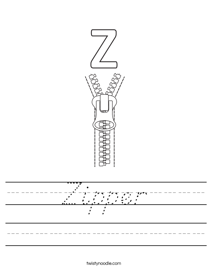 Zipper Worksheet