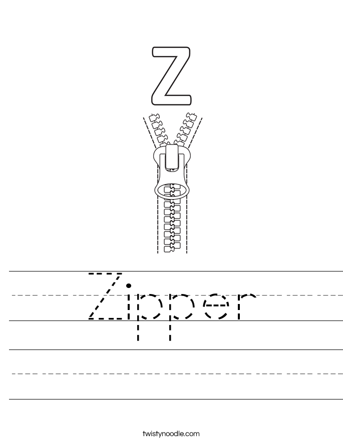 Zipper Worksheet