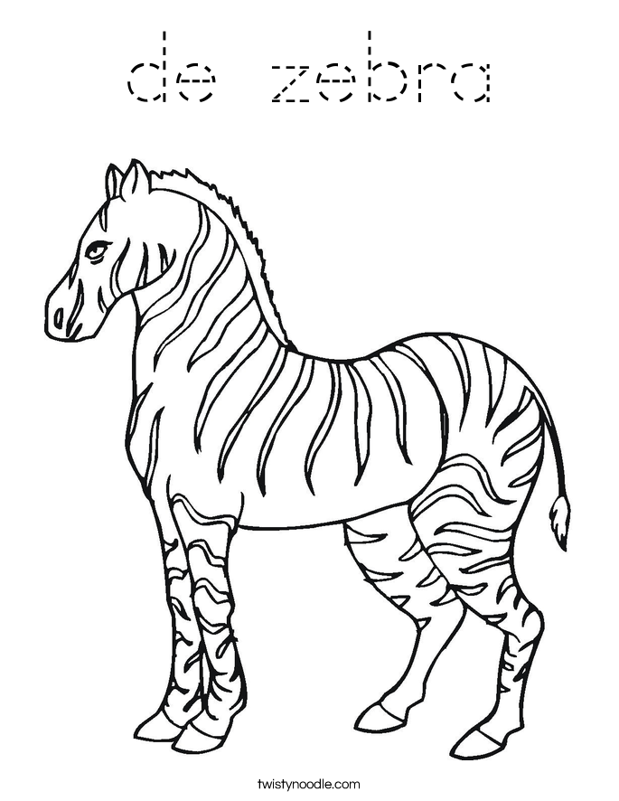 de zebra Coloring Page