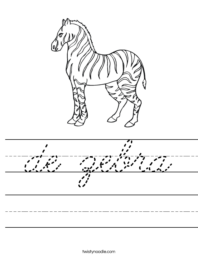 de zebra Worksheet