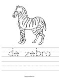 de zebra Worksheet