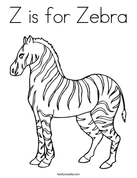 Zebra Coloring Page