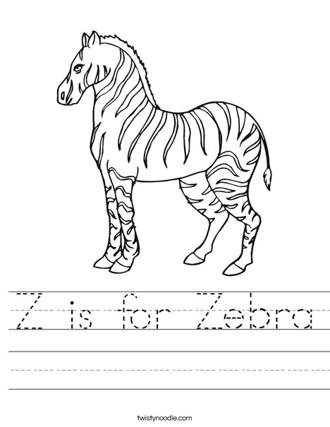 Zebra Worksheet