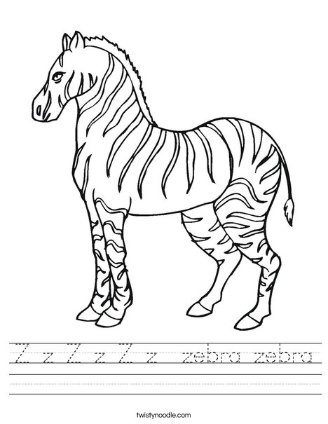Zebra Worksheet