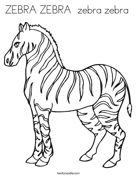 Zebra Coloring Page