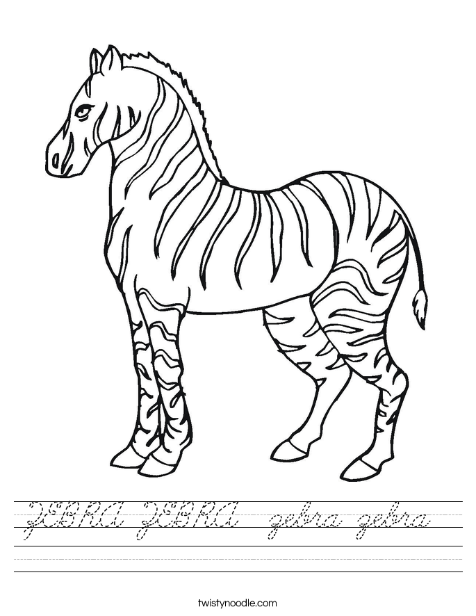 ZEBRA ZEBRA  zebra zebra  Worksheet