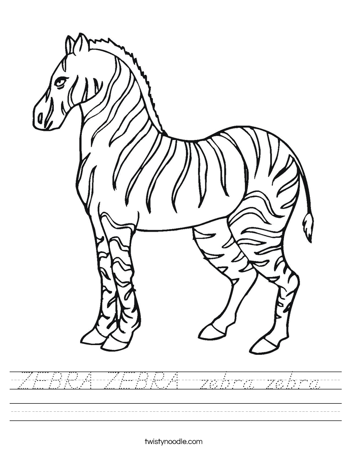 ZEBRA ZEBRA  zebra zebra  Worksheet