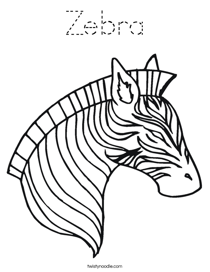 Zebra Coloring Page