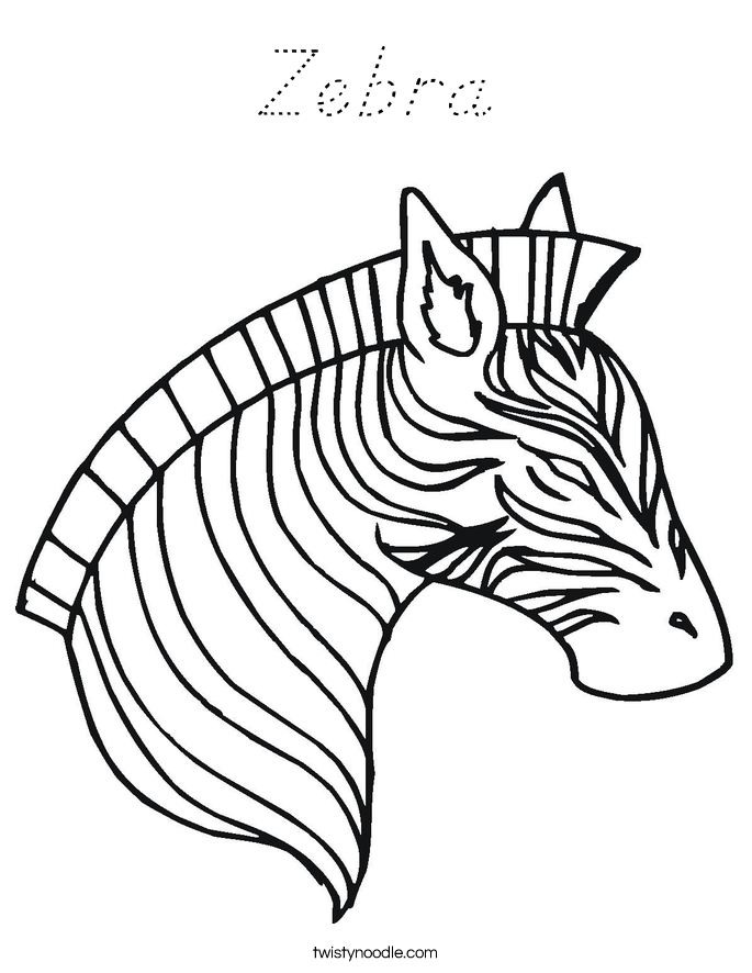 Zebra Coloring Page
