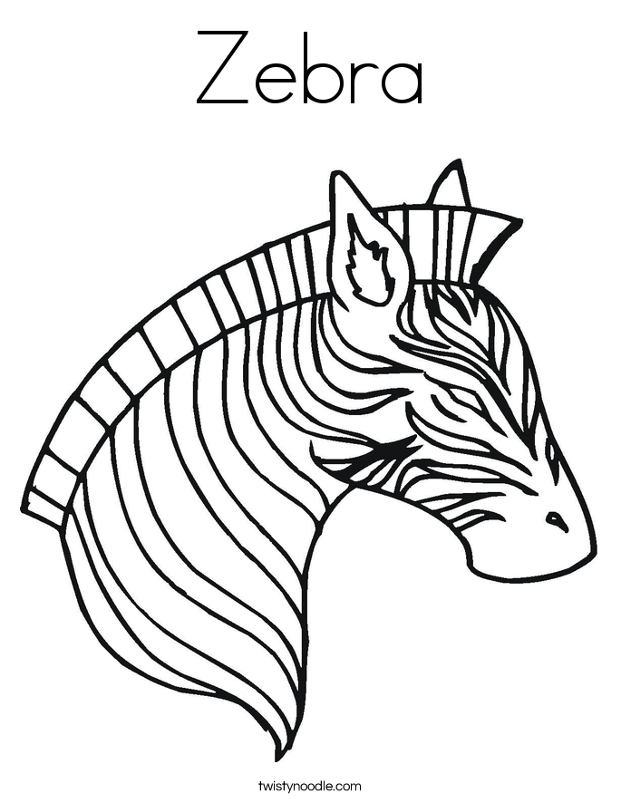 Zebra Coloring Page