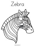 Zebra Coloring Page
