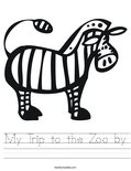 My Trip to the Zoo by Worksheet