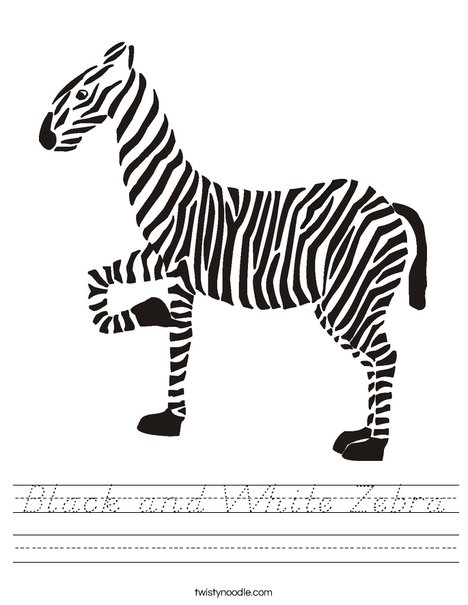 Z is for Zebra Worksheet