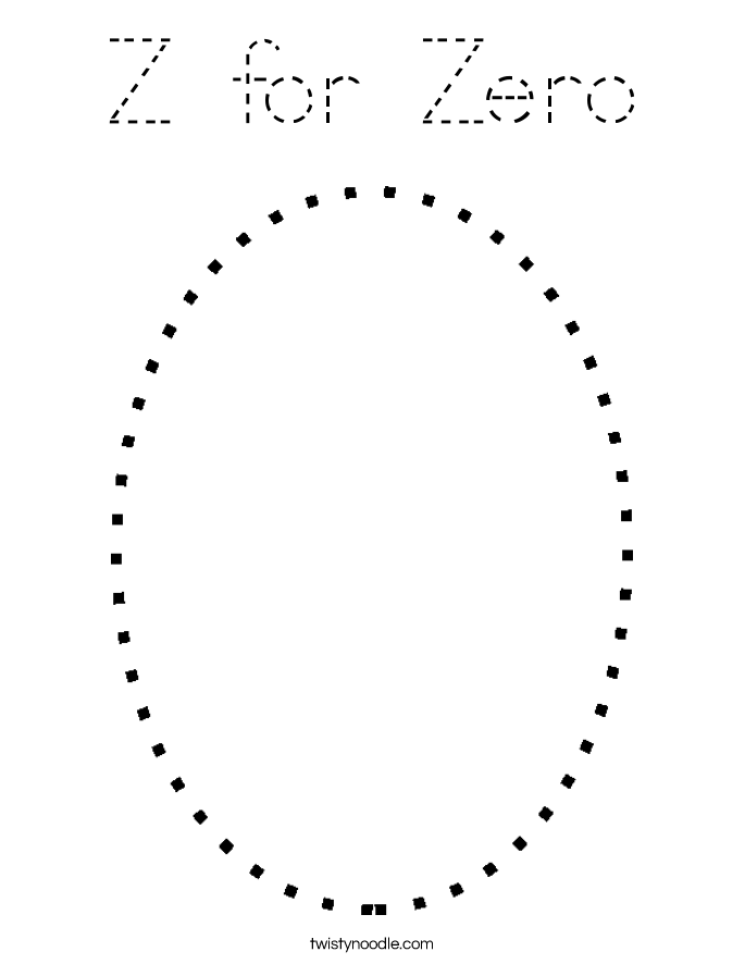 Z for Zero Coloring Page