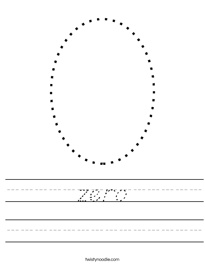 zero worksheet dnealian twisty noodle